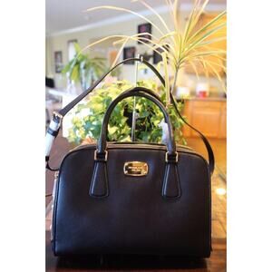 nwt 368.00 Michael Kors large REESE satchel bag purse in BLACK (PU500